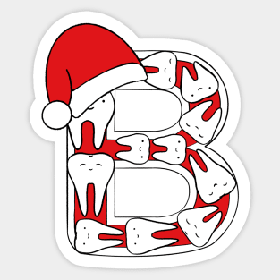 Letter B (Happimola Christmas Alphabet) Sticker